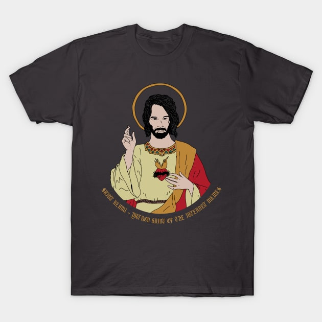 Saint Keanu Reeves - Saint Of The Memes T-Shirt by prometheus31